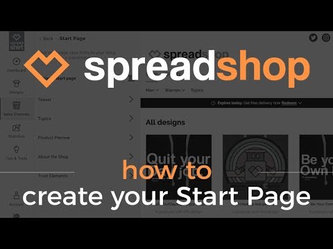 Thumbnail - How to Create Your Start Page on Spreadshop